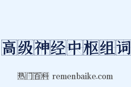 高级神经中枢组词是什么意思的图片